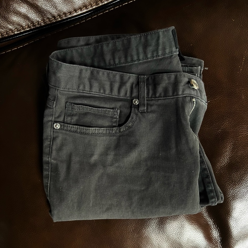 H&M Grey Slim-Fit Stretch Trousers Chino Pants 31x31